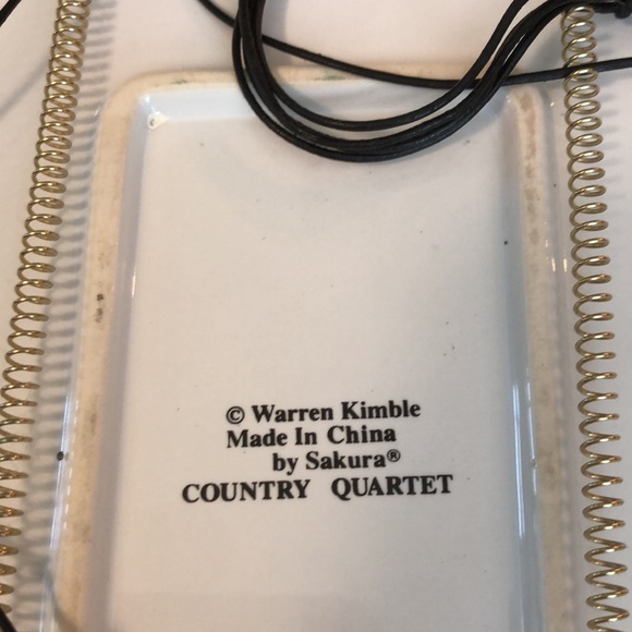 Warren Kimble Sakura - Country Quartet Trivet Tile - Kitchen Roosters 8.5 x 6.5” - Picture 3 of 3